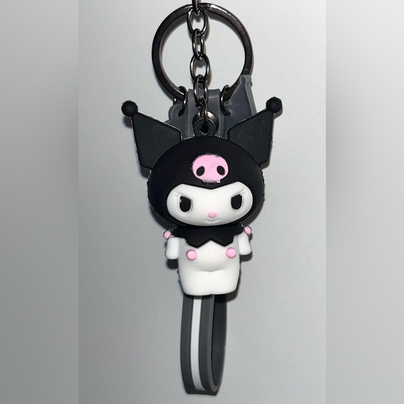 NEW Kuromi Keychain - Sanrio Hello Kitty Goth Emo Kawaii Anime Charm - Picture 5 of 8